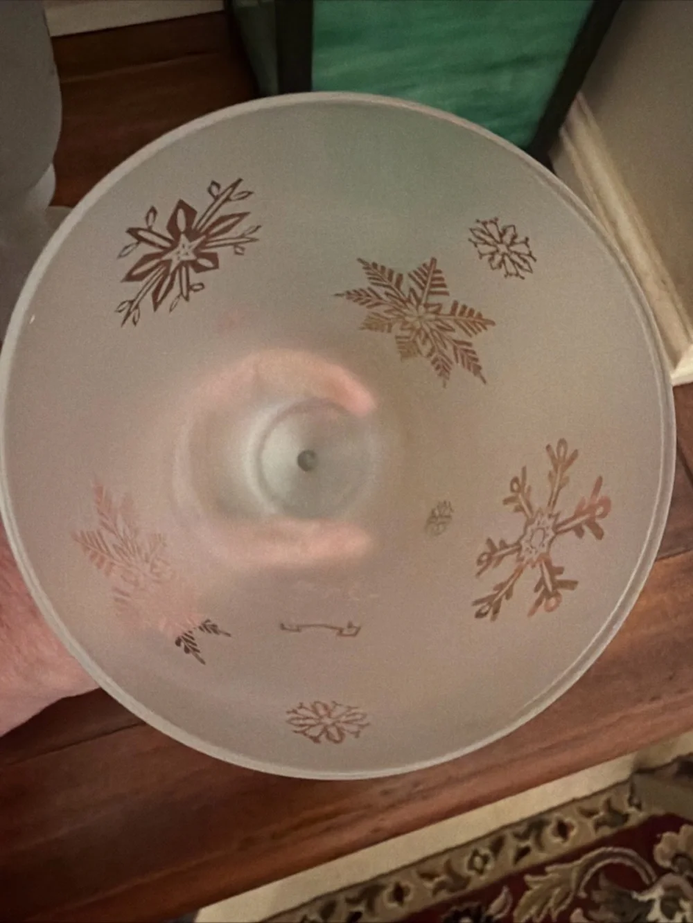 Frosted Snowflake Wine Goblets - Set of 6 vintage Libbey glass ware